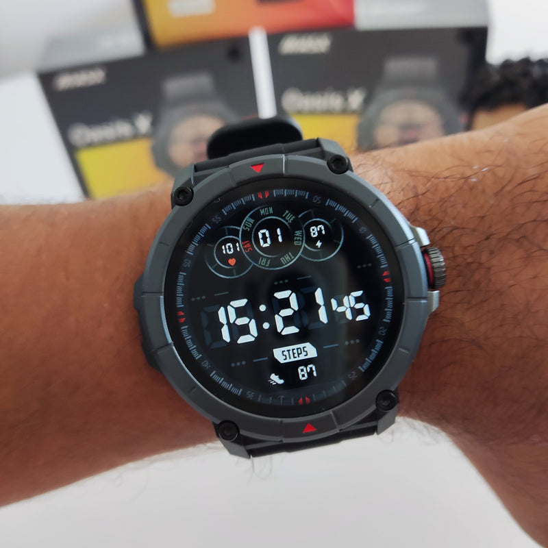 MASX Oasis X Smartwatch GPS Alexa Strava corrida GPS 100+ Exercícios Natação