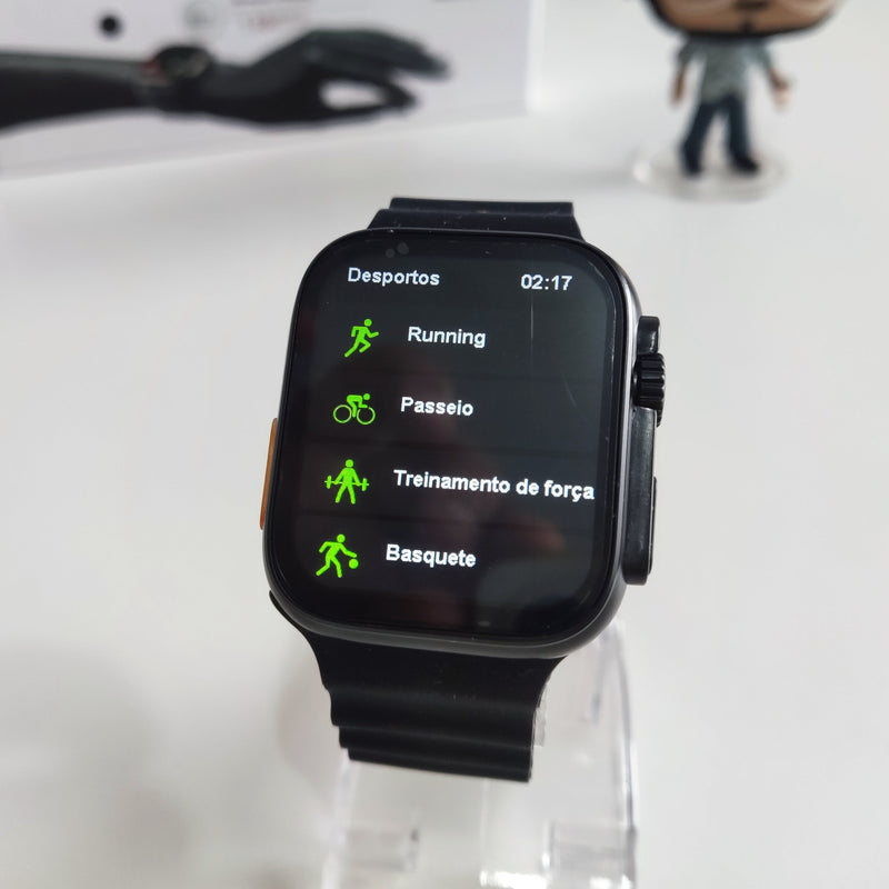 Smartwatch T800 Ultra 2 45mm Faz Chamadas Recebe noticicações Wireless Charger