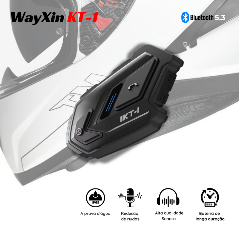 Wayxin KT-1 Fone Bluetooth Capacete Design Assistente de voz